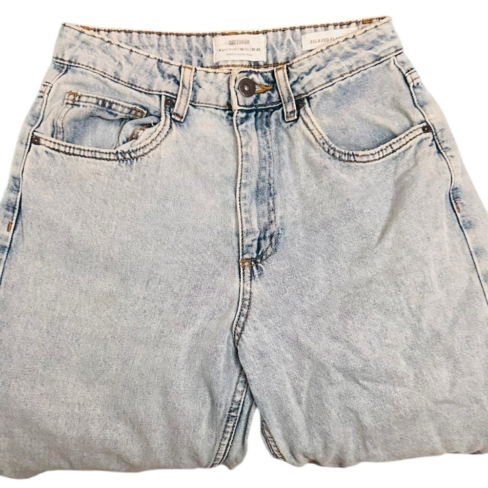 Cotton On women's size 4 light washed baggy distressed jeans - Picture 7 of 8